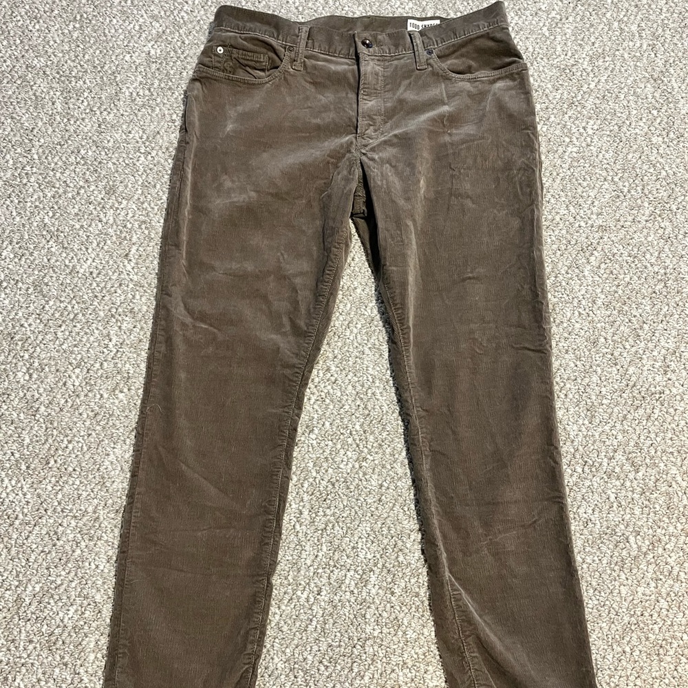 Todd Snyder 34x30 Stretch Slim Italian Corduroys Brown/Grey